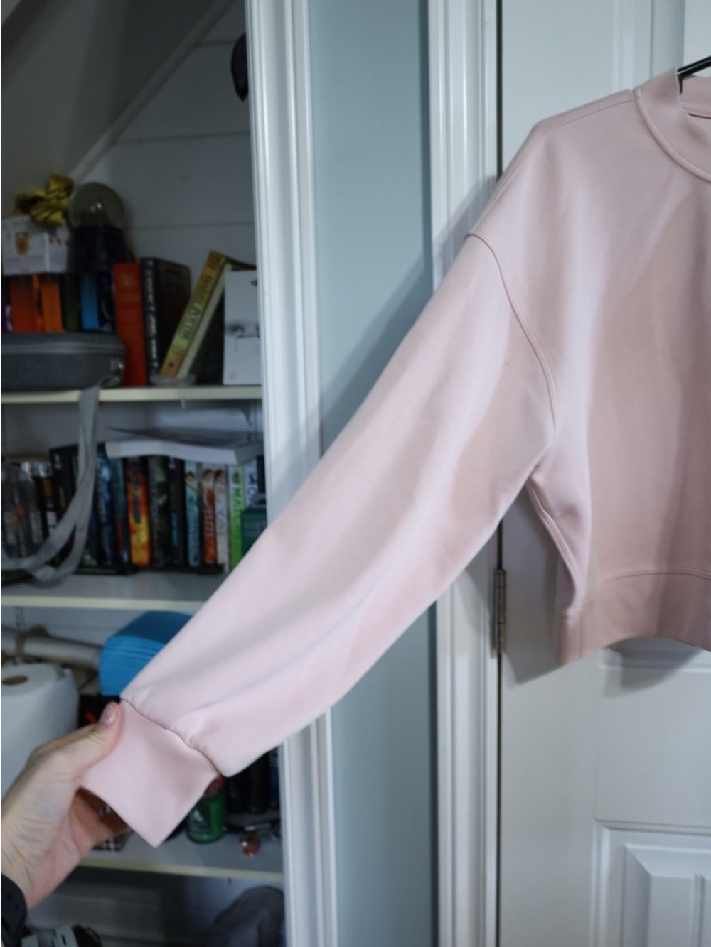 Lululemon Softstreme Perfectly Oversized Cropped Crew Flush Pink Estimated 6 - Picture 8 of 8